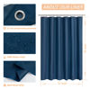 Picture of Mrs Awesome Shower Curtain Liner with 6 Magnets Beige PEVA 8G Thick & Heavy Duty, Waterproof Plastic Shower Curtains for Bathroom, Standard Size 72 x 72 inch, Navy Blue