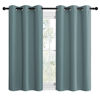 Picture of NICETOWN Modern Blackout Curtains Noise Reducing, Thermal Insulated and Privacy Room Darkening Drape Panels for Boy's Guest Room Door Small Short Window (Greyish Blue, 2 Panels, W42 x L48 -Inch)