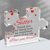 Picture of Birthday Gifts for Sister - Engraved Acrylic Block Puzzle Sister Present - Cute Birthday Gifts from Sister, Happy Birthday Sister Gift from Brother