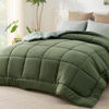 Picture of Bedsure Full Reversible Comforter Duvet Insert - All Season Quilted Comforters Full Size, Down Alternative Full Size Bedding Comforter with Corner Tabs - Green/Light Green