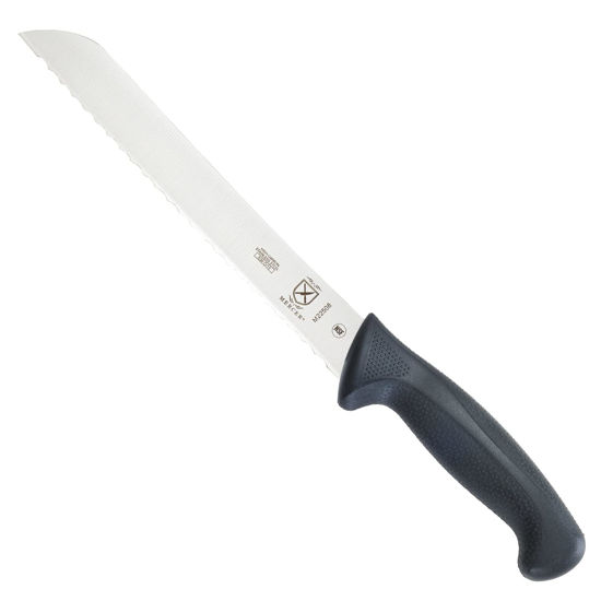 Picture of Mercer Culinary M22508 Millennia Black Handle, 8-Inch Wavy Edge, Bread Knife