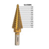 Picture of NEIKO 10185A Titanium Step Drill Bit, High-Speed Alloy-Steel Bit, Hole Expander for Wood and Metal, 10 Step Sizes from 3/16 Inch to 7/8 Inch