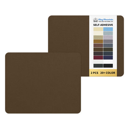 Picture of Canvas Repair Patch 9 x11 Inch 2 Pcs Self-Adhesive Waterproof Fabric Patch for Sofas, Tents, Furniture,Tote Bags, Car Seats.(Dark Brown)