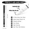 Picture of White Paint Pen, 8 Pack 0.7mm Acrylic Paint Pens Acrylic Markers 6 White 2 Black Paint Pens for Rock Painting Wood Canvas Glass Metallic Ceramic Tire Graffiti Paper Drawing, Extra Fine Tip Opaque Ink