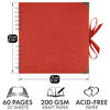 Picture of Bstorify Square Scrapbook Photo Albums 60 Pages (8 x 8 Inch) Red Thick Paper, Hardcover, Metal Corners, Ribbon Closure - Ideal for Your Scrapbooking Albums, Art & Craft Projects (Red, 8 x 8 Inch)