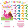 Picture of WERNNSAI Pin The Hat on The Dinosaur Game - Dinosaur Party Games for Girls Dino Poster 20'' x 29'' with 24 PCS Hats Baby Shower Birthday Party Supplies for Wall Home Room Decoration