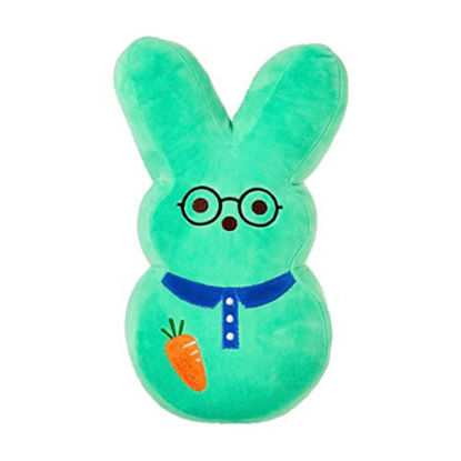 Picture of Peeps Bunny Plush Stuffed Animal Toy Easter Decoration (13 Inch, Green Dress Up (Glasses))
