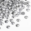 Picture of beadsland Flat Back Crystal Rhinestones Round Gems for Nail Art and Craft Glue Fix, Silver Hematite (2.3-2.5mm) SS8/1440pcs