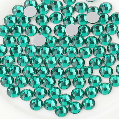 Picture of beadsland Flat Back Crystal Rhinestones Round Gems, Blue Zircon (6.4-6.6mm) SS30/288pcs