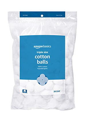 Picture of Amazon Basics Cotton Balls, 200 Count (Previously Solimo)