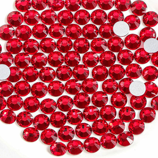 Picture of Beadsland 288 Pieces Flat Back Crystal Rhinestones Round Gems,Siam,SS30,6.3-6.5mm