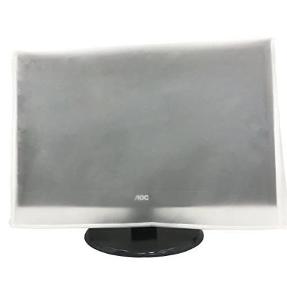 Picture of Monitor Dust Cover, LCD/LED HD Antistatic Vinyl Flat-Screen Computer Monitor Water Proof Protective Case Compatible with 22" iMac Desktop and Accessories (22W x16H x3D)