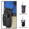 Picture of SSRH-500 Shoulder Strap Radio Holster with an Adjustable Radio Pouch that will hold a radio from 4-3/4" up to 8-1/2" tall. Made in the USA by Holsterguy.