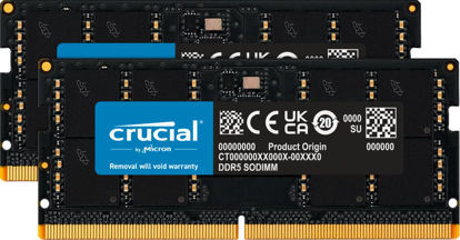 Picture of Crucial RAM 64GB Kit (2x32GB) DDR5 4800MT/s CL40 Laptop Memory CT2K32G48C40S5