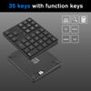 Picture of RaceGT Wireless Number Pad, Numeric Keypad Ultra-Silent Rechargeable 2.4G 35 Keys for Laptop,Desktop,PC, Notebook