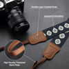 Picture of Camera Strap - 1.5" Cowhide Head Shoulder Neck Strap ,Retro Jacquard Embroidery Multi-pattern camera straps for Cameras and Binoculars,Cute Adjustable Thin Strap for Adults & Kids(Vintage Blue）