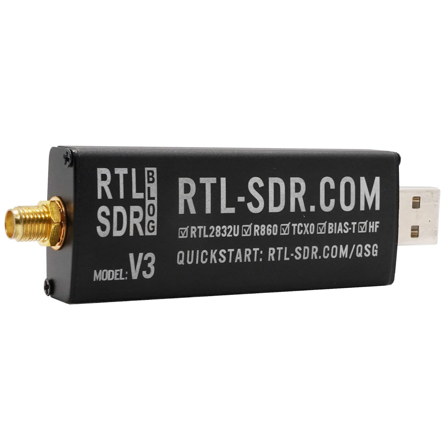 Getuscart Rtl Sdr Blog V R Rtl U Ppm Tcxo Hf Bias Tee Sma Software Defined Radio With