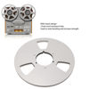 Picture of Recording Tape Reel, 1/4 10 Inch Empty Tape Reel, Universal Aluminum Alloy Empty Disc Opening Machine Parts for 1/4 Tape with 10 inch Diamete(Silver)