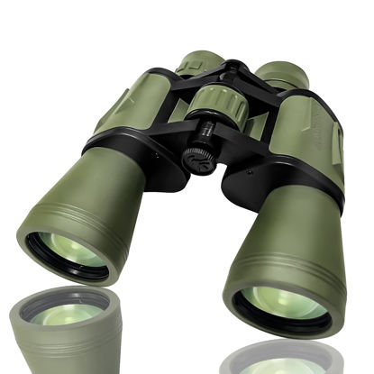 Picture of GOANDO 20x50 Binoculars for Adults and Kids High Power Compact Binoculars Large Waterproof Binoculars Powerful Lightweight Binocular for Hunting Bird Watching Travel Sightseeing Outdoor Sports, Green