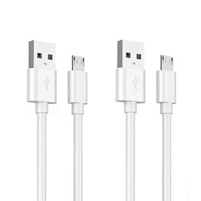 Picture of Qjin 6.5ft Micro USB Charging Cable for Kindle Oasis 10th Gen, Kindle 10th Gen, Kindle Paperwhite 7th Gen and Other Micro-USB Port Kindle E-Readers, 2 Pcs