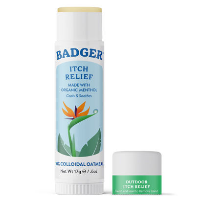 Picture of Badger Mosquito Bite Itch Relief, Organic Afterbite Insect Bite Treatment, Anti Itch Cream, Bug Bite Relief, Easy to Carry Travel Stick, 0.6 oz
