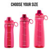 Picture of Pogo BPA-Free Plastic Water Bottle with Chug Lid, Pink, 40 oz.