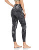 Picture of HeyNuts Hawthorn Athletic High Waisted Yoga Leggings for Women, Buttery Soft Workout Pants Compression 7/8 Leggings with Inner Pockets Tie Dye Coal Black_25'' XL(14)