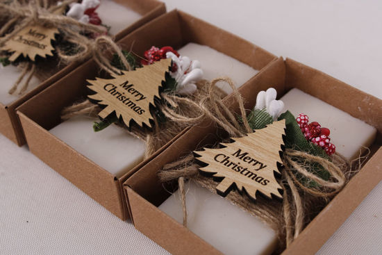 Picture of Pack of 10 Christmas Handmade Soap Gift Decorations, Vegan Scented Soap Christmas Gifts (Christmas Tree Tag)