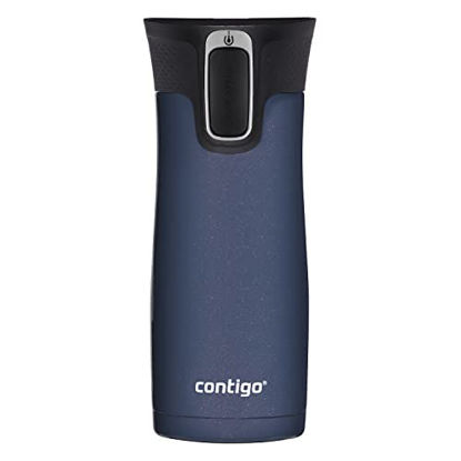 Picture of Contigo West Loop Stainless Steel Vacuum-Insulated Travel Mug with Spill-Proof Lid, Keeps Drinks Hot up to 5 Hours and Cold up to 12 Hours, 16oz Midnight Berry