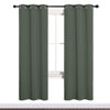 Picture of NICETOWN Thermal Insulated Curtains Blackout Draperies, Window Treatment Solid Grommet Room Darkening Drape Panels for Bedroom (Dark Mallard, Set of 2, 34 by 72 inches Long)