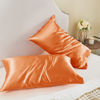 Picture of BEDELITE Satin Silk Pillowcase for Hair and Skin, Burnt Orange Pillow Cases Standard Size Set of 2 Pack, Super Soft Pillow Case with Envelope Closure (20x26 Inches)