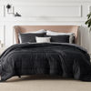 Picture of Bedsure Full Comforter Set - Cooling and Warm Bed Set, Charcoal Black Reversible All Season Cooling Comforter, 3 Pieces, 1 Full Size Comforter (82"x86") and 2 Pillow Cases (20"x26")