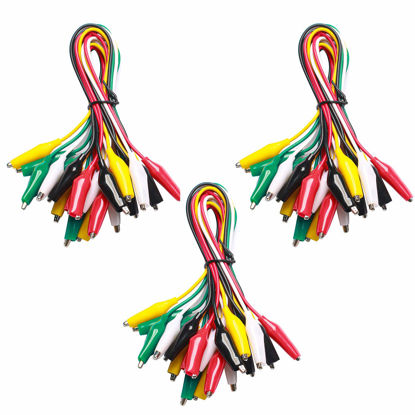 Picture of WGGE WG-026 10 Pieces and 5 Colors Test Lead Set & Alligator Clips,20.5 inches (3 Pack)