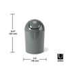 Picture of Umbra 1.25-Gallon Mini Waste Can w/ Swing-Top Lid - Small Garbage Bin for Compact Spaces Under Tables & Counters, Miniature Trashcan, Removable Lid for Kitchens Bathrooms Bedrooms Dorms, Dark Grey