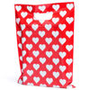 Picture of 100 White Hearts Bags for Small Business 1.5Mil 9"x12" Merchandise Bags Extra Thick Glossy Thank You Bags and White Hearts Retail Bags Plastic Bags with Die Cut Handles Bags for Valentines day