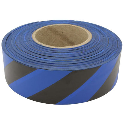 Picture of PS DIRECT PRODUCTS: Flagging Tape - Striped Blue/Black - 1 3/16 inch x 300' Roll