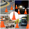 Picture of [3 Pack]18 Inch Collapsible Traffic Safety Cones - Parking Cones with Reflective Collars,Orange Safety Cones for Parking lot，Driveway, Driving Training etc.