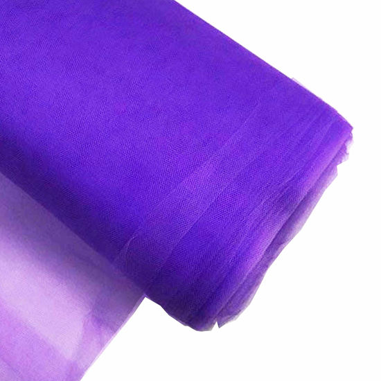 Picture of Craft And Party, 54" by 40 Yards (120 ft) Fabric Tulle Bolt for Wedding and Decoration (Purple)