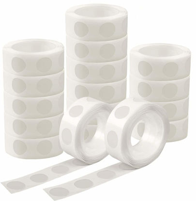 Picture of UPINS 6000 Pcs Balloon Glue Removable Adhesive Tape Double Sided Point Dots, 60 Rolls