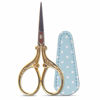 Picture of Hisuper Embroidery Scissors with Leather Scissors Cover Small 3.6 inch Sewing Craft Sharp Scissors for Fabric Cutting Paper Crafting Office Scissors Sewing Handicrafts Tool