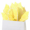 Picture of Flexicore Packaging Yellow Chevron Print Gift Wrap Tissue Paper Size: 15 Inch X 20 Inch | Count: 50 Sheets | Color: Yellow Chevron