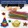 Picture of Pipe Cleaners, Glitter Pipe Cleaners Craft, Arts and Crafts, Crafts, Craft Supplies, Art Supplies (200 Metallic-Colored Glitter Pipe Cleaners)…