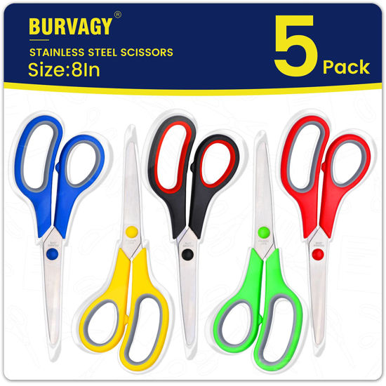 2 Left Handed Scissors For Crafting Paper Sewing, 8'' Sharp Fabric