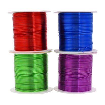 Picture of Mandala Crafts 0.65mm 22 Gauge Rainbow Color Anodized Aluminum Wire for Sculpting, Armature, Jewelry Making, Gem Metal Wrap, Garden, Colored and Soft, 4 Rolls