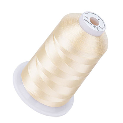 Picture of Simthread Embroidery Thread Macadiamia S019 5500 Yards, 40wt 100% Polyester for Brother, Babylock, Janome, Singer, Pfaff, Husqvarna, Bernina Machine