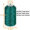 Picture of New brothread - Single Huge Spool 5000M Each Polyester Embroidery Machine Thread 40WT for Commercial and Domestic Machines - Peacock Green (Janome Color)