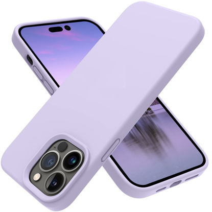 Picture of OTOFLY Designed for iPhone 14 Pro Max Case, Silicone Shockproof Slim Thin Phone Case for iPhone 14 Pro Max 6.7 inch (Cloud Mauve)