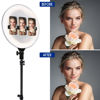 Picture of Dream&Do Ring Light Diffuser Photography Lighting Diffuser, Collapsible 18" Small SoftBox Diffuser, Anti-Glare for LED Ringlight, Fill Softlight for Live Streaming Photography Selfie YouTube Video