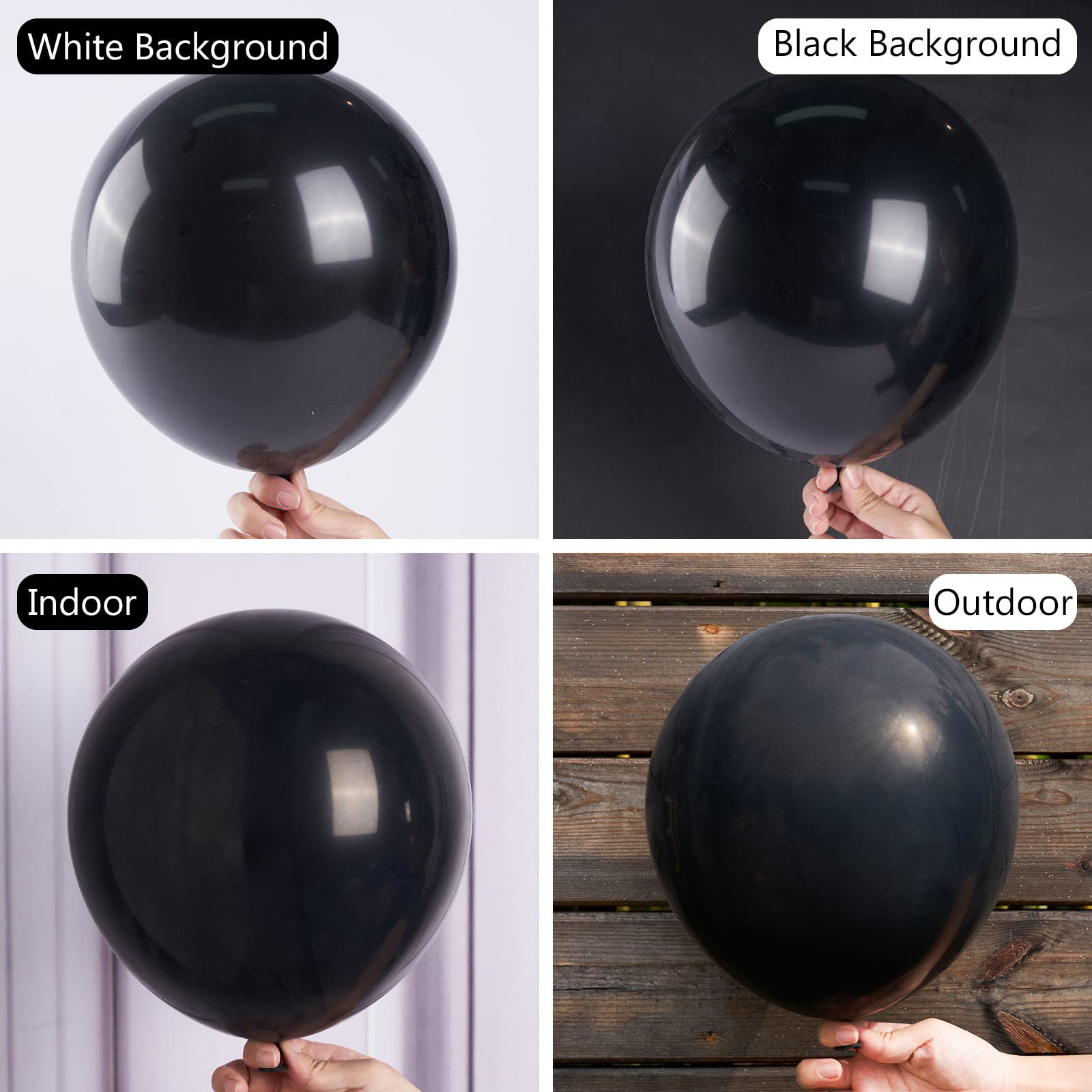 Getuscart Partywoo Black Balloons 50 Pcs 12 Inch Matte Black Balloons Latex Balloons For 