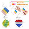 Picture of 24 PCS Pop Fidget Toys Its Party Favors Toddler Toys,3 Shape Pop Keychain It Kids Toys Easter Basket Stuffers Fidgets Packs Sensory Toys Stress Toys Party Fidget Pack Popper Toy Gift for Girls Boys